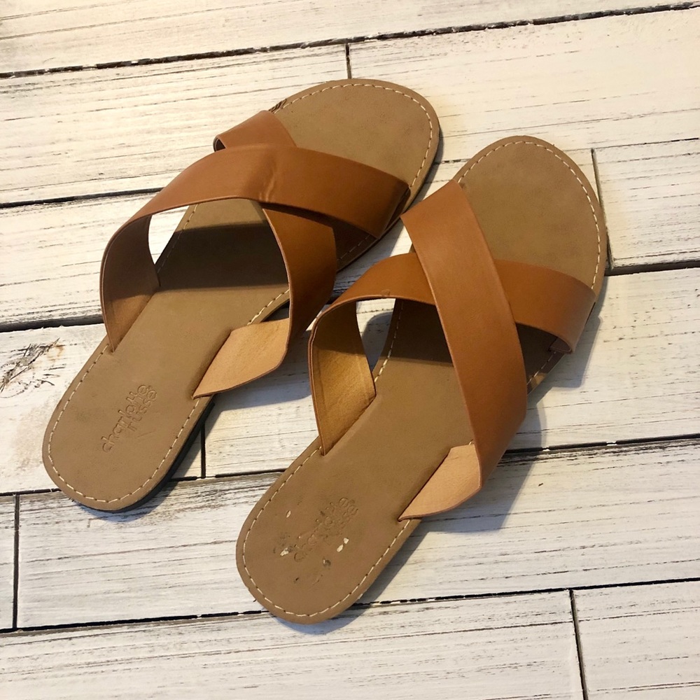 Brown Cris cross Sandals